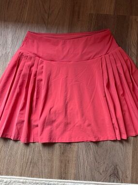 Women’s Coral Pink Pleated Skater Skirt